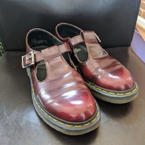 Dr Martens Vegan Polly Mary Jane Red US 8